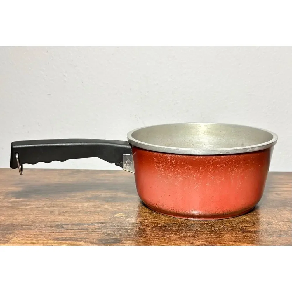 Vintage Club Aluminum Cookware 2 Quart Brown Saucepan Sauce Pot With Lid